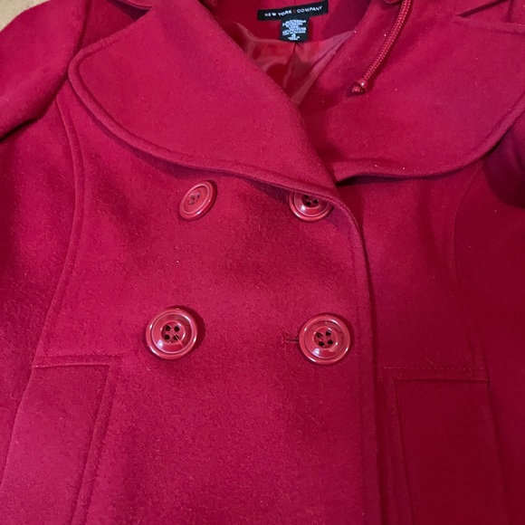 New York & Company red Peacoat - Picture 6 of 6